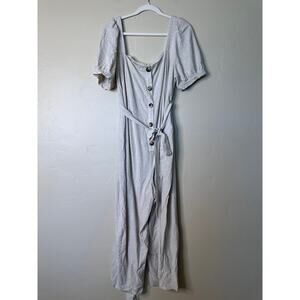 NWT ASOS Maternity Cotton Blend Crop Jumpsuit OAT size 14